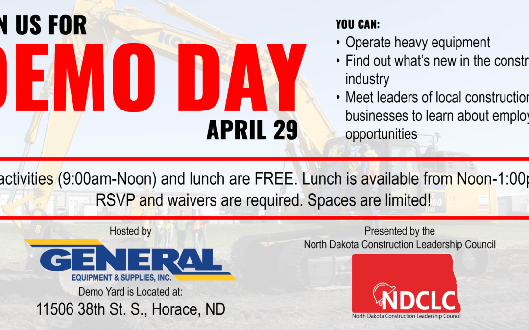 Demo Day April 29: A Great Hands-on Opportunity for Students Considering a Career in Construction